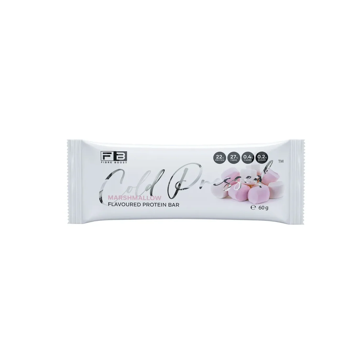 Fibre Boost Cold Pressed Protein Bar Single or Box of 12, Marshmallow Flavour