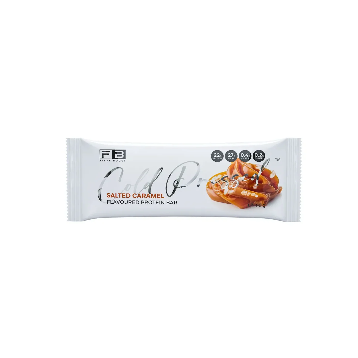 Fibre Boost Cold Pressed Protein Bar Single or Box of 12, Salted Caramel Flavour
