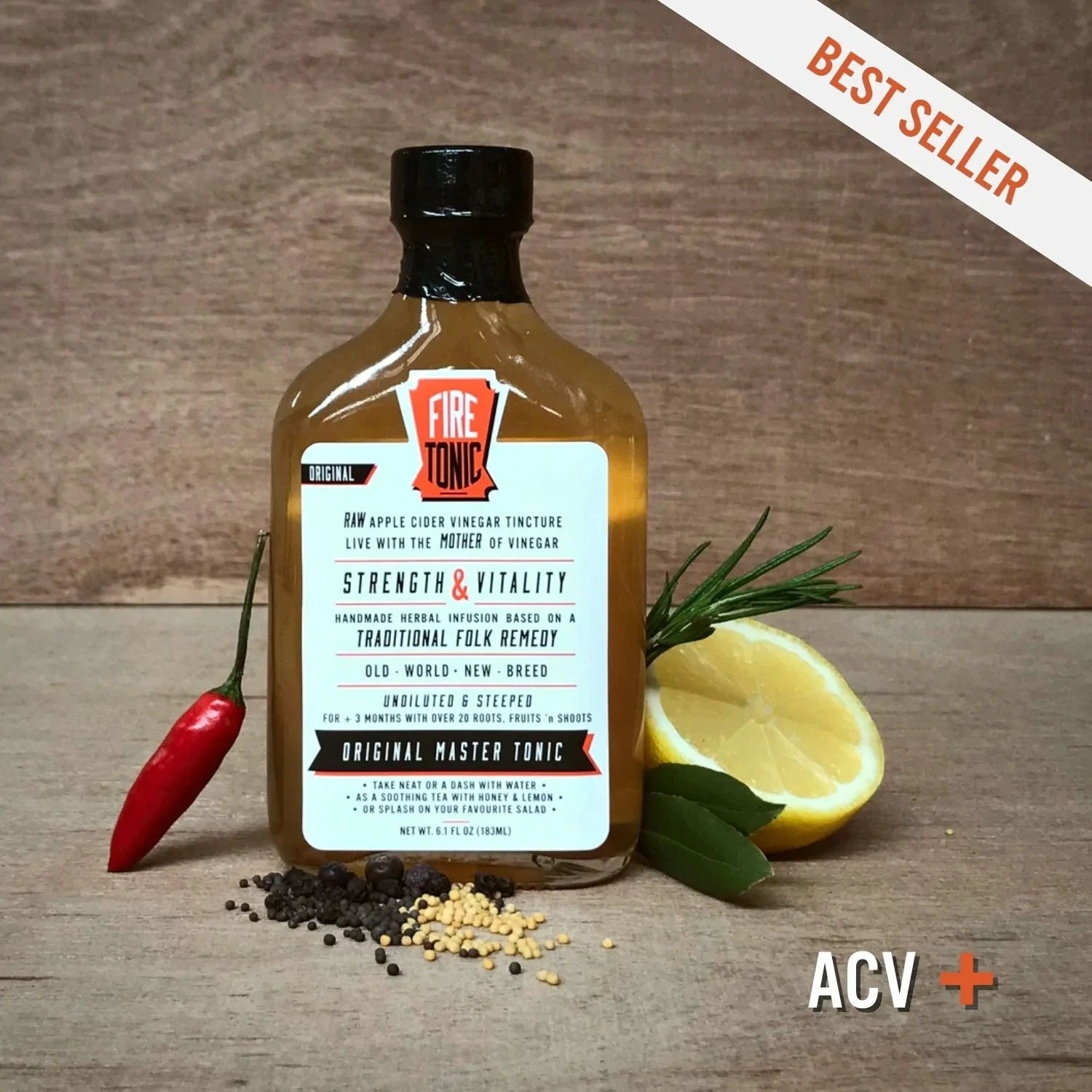 Fire Tonic Original Master Tonic 180ml, Handmade Herbal Infusion