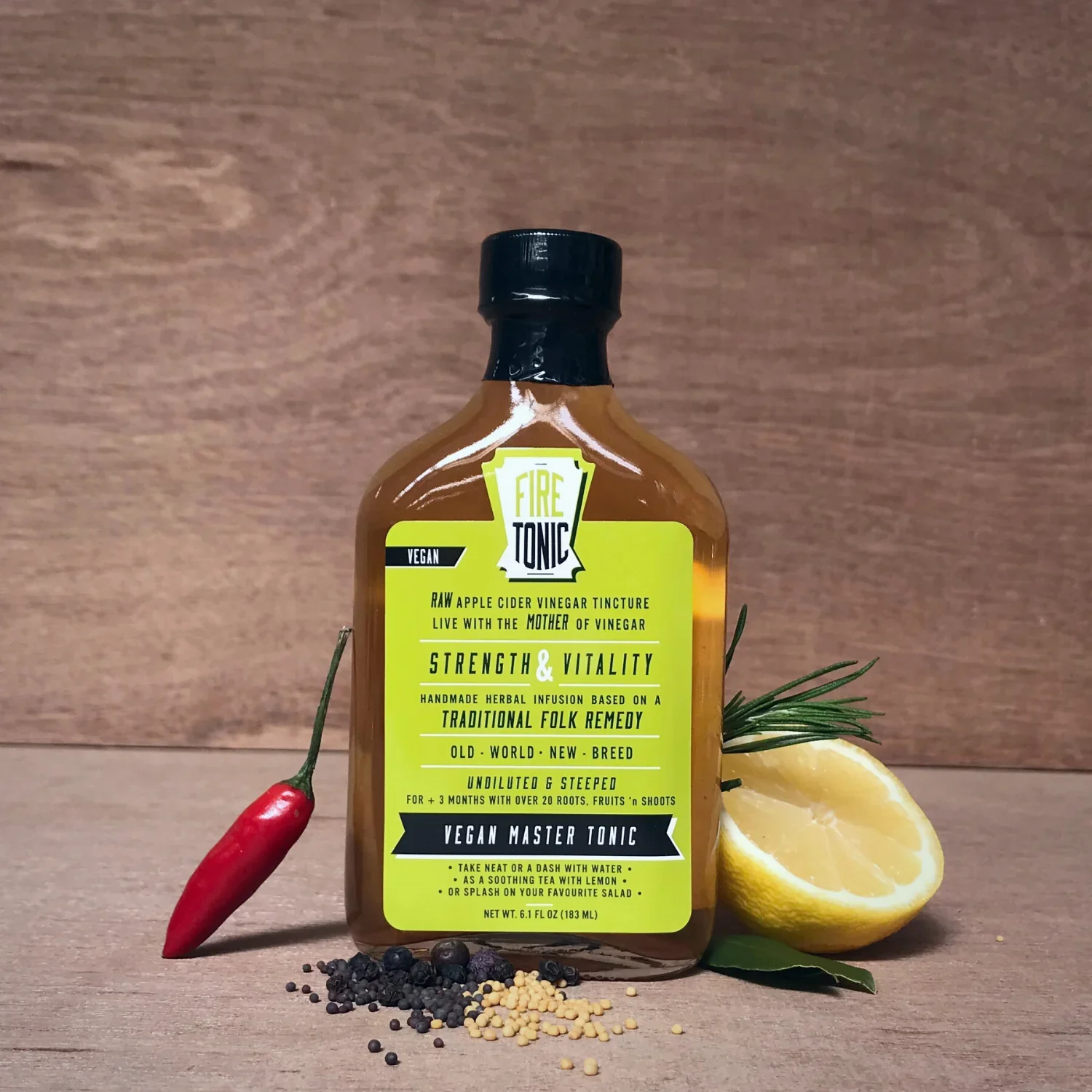 Fire Tonic Vegan Fire Tonic 180ml, Handmade Herbal Infusion
