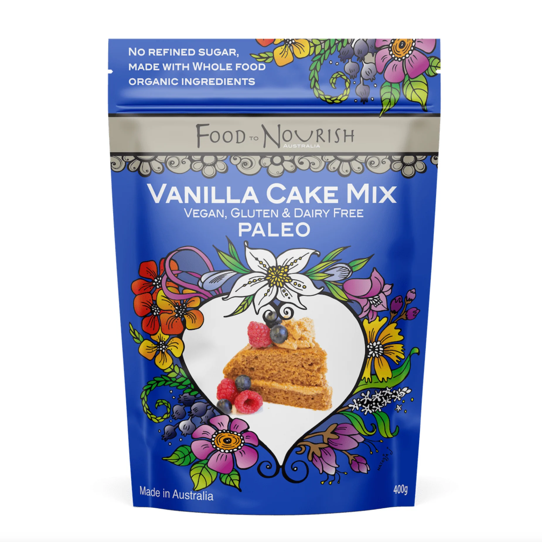Food To Nourish Baking Mix 400g, Vanilla Cake Mix