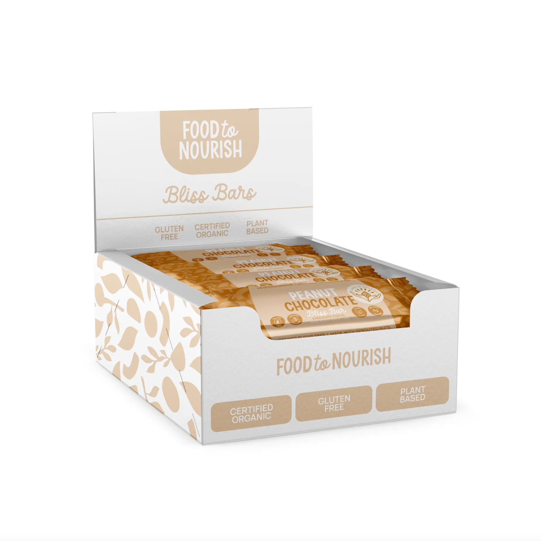Food To Nourish Bliss Bar 40g Or Box of 12, Choc Peanut - Image 2
