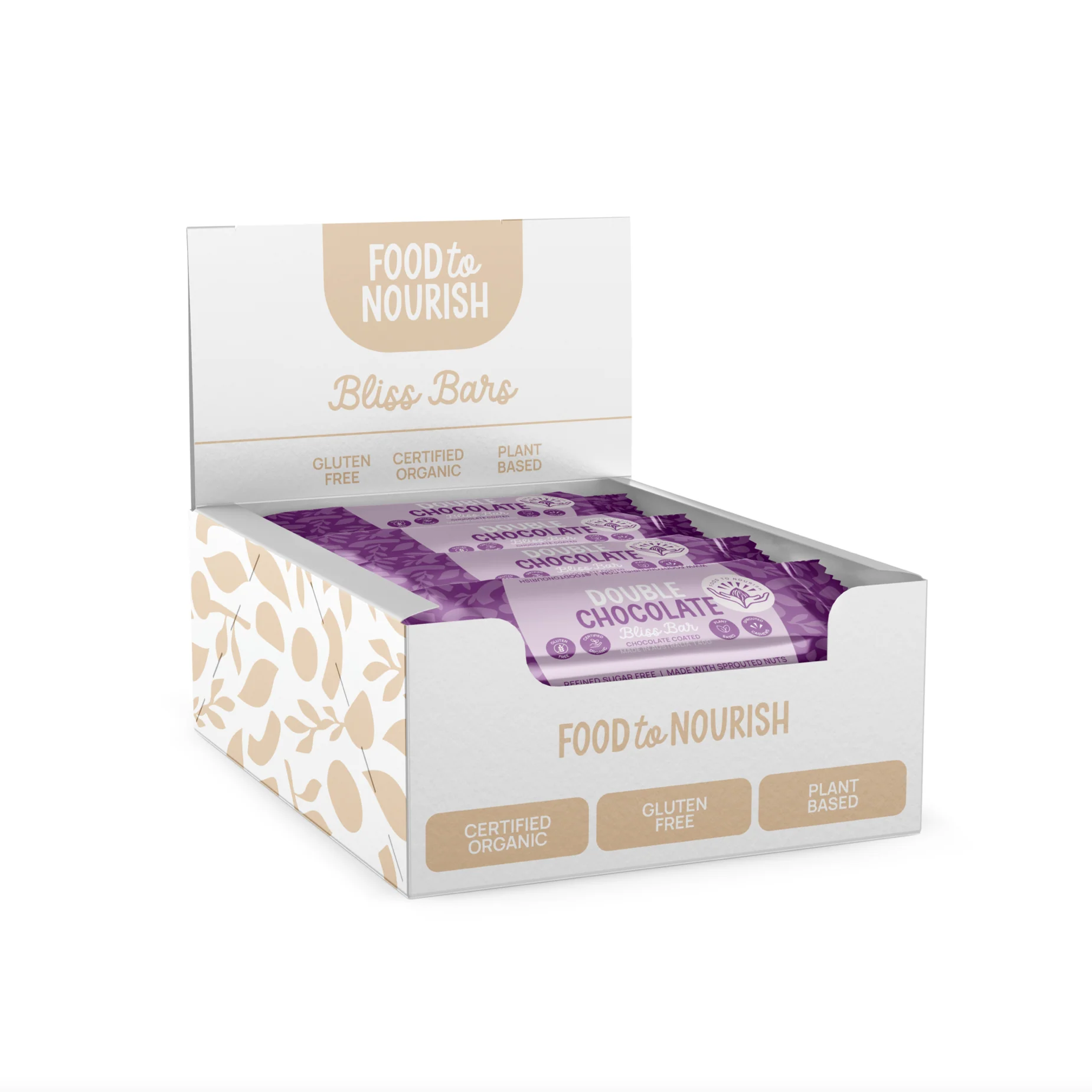 Food To Nourish Bliss Bar 40g Or Box of 12, Double Choc - Image 2