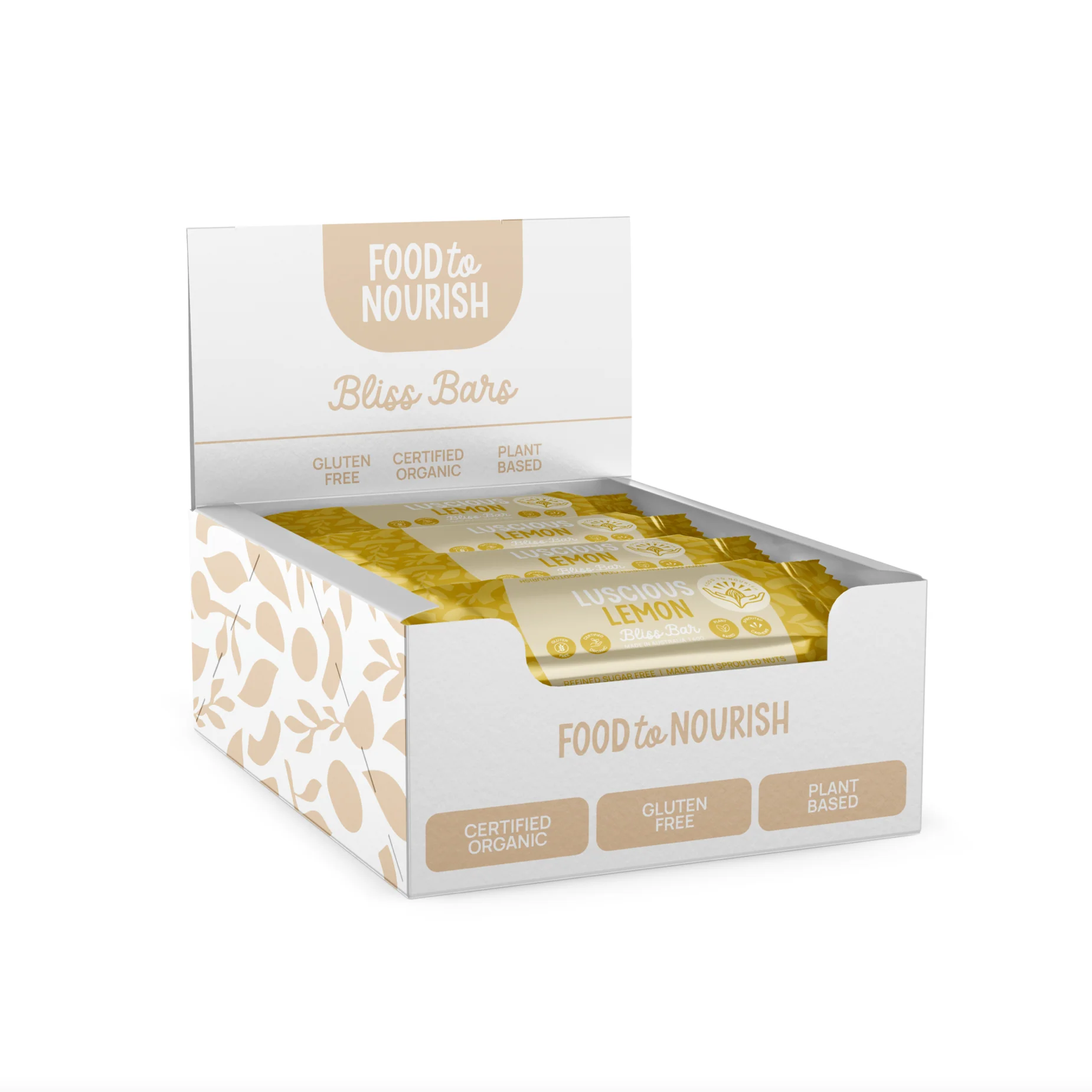 Food To Nourish Bliss Bar 40g Or Box of 12, Luscious Lemon - Image 2