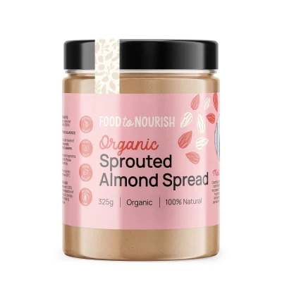 Food To Nourish Organic Sprouted Almond Spread 200g Or 325g, 100% Natural - Image 2