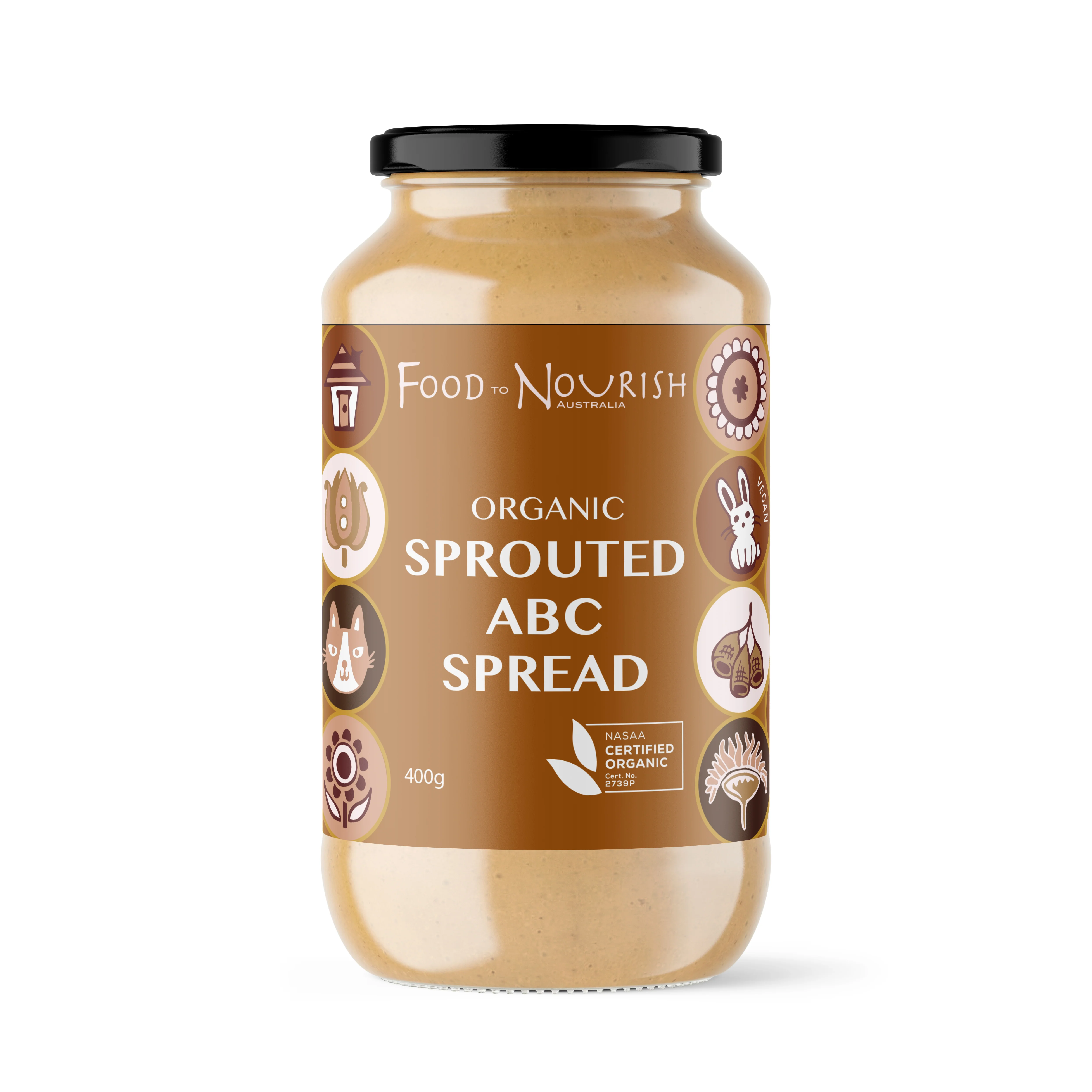 Food To Nourish ABC Sprouted Nut Butter 200g Or 325g, With Almond Cashews & Brazil Nuts - Image 2