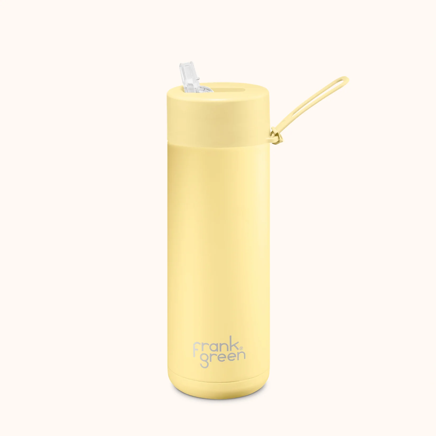 Frank Green Ceramic Reusable Bottle 20oz, Buttermilk
