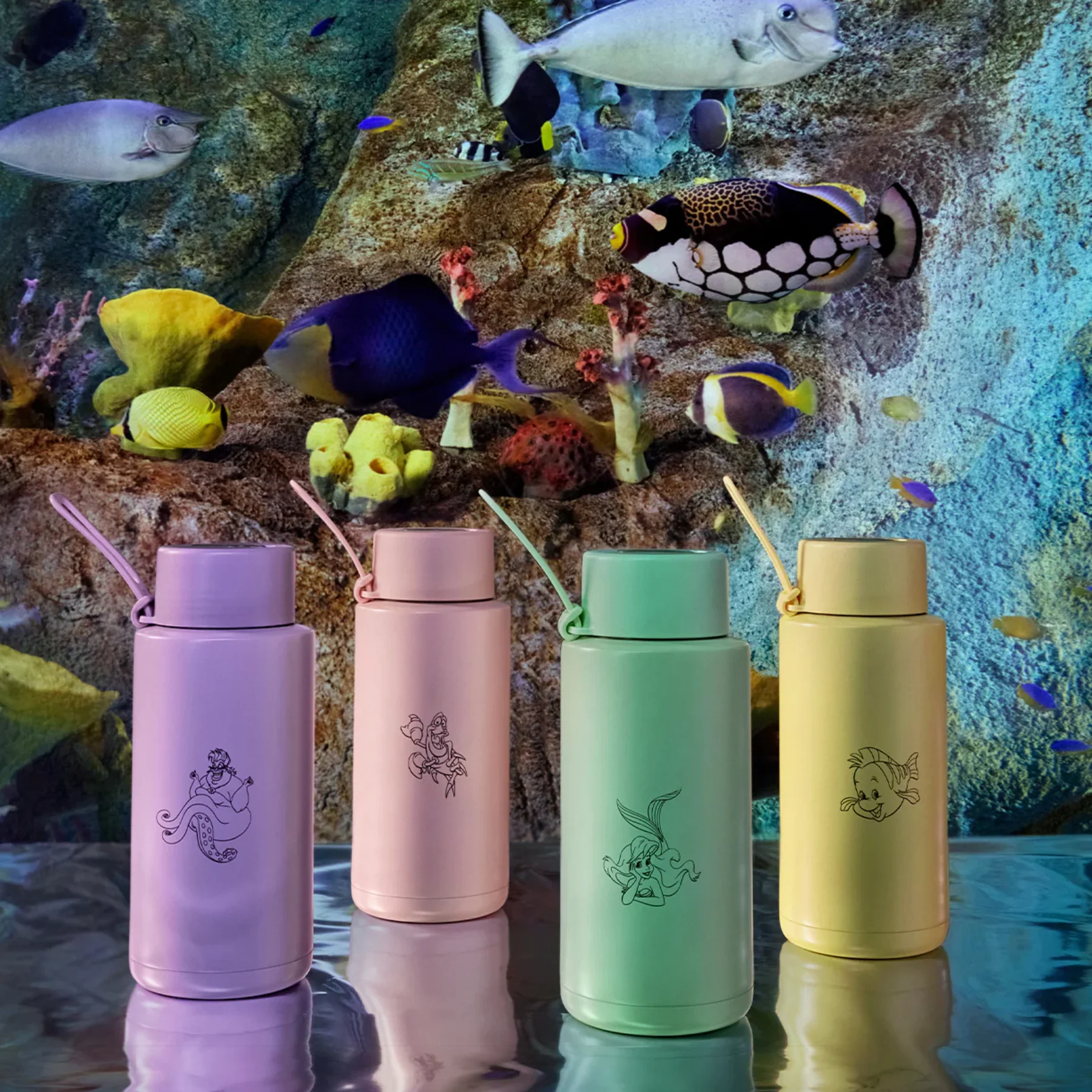 Frank Green Ceramic Reusable Bottle 34oz, Disney© The Little Mermaid Ariel - Image 2