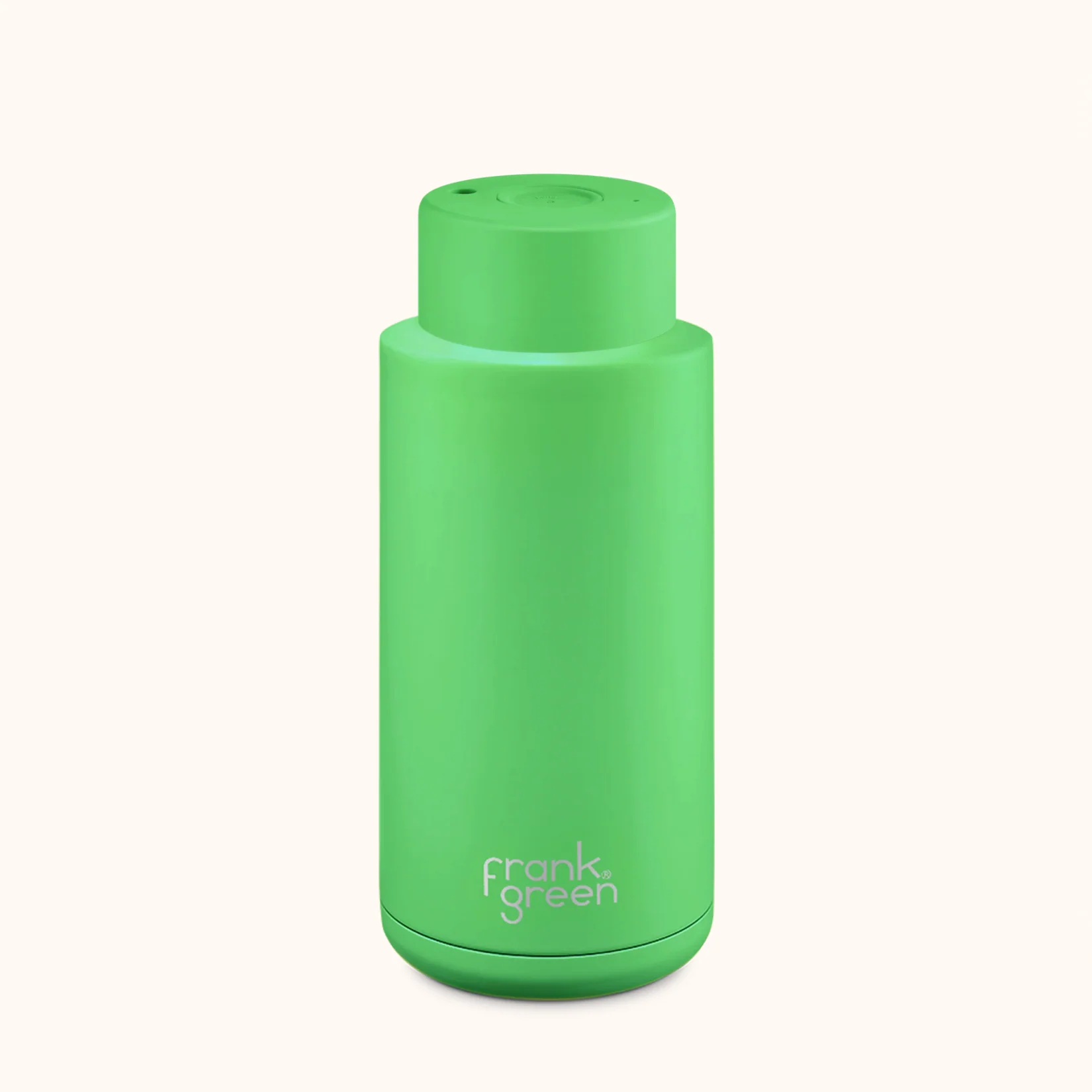 Frank Green Ceramic Reusable Bottle 34oz, Neon Green - Image 2