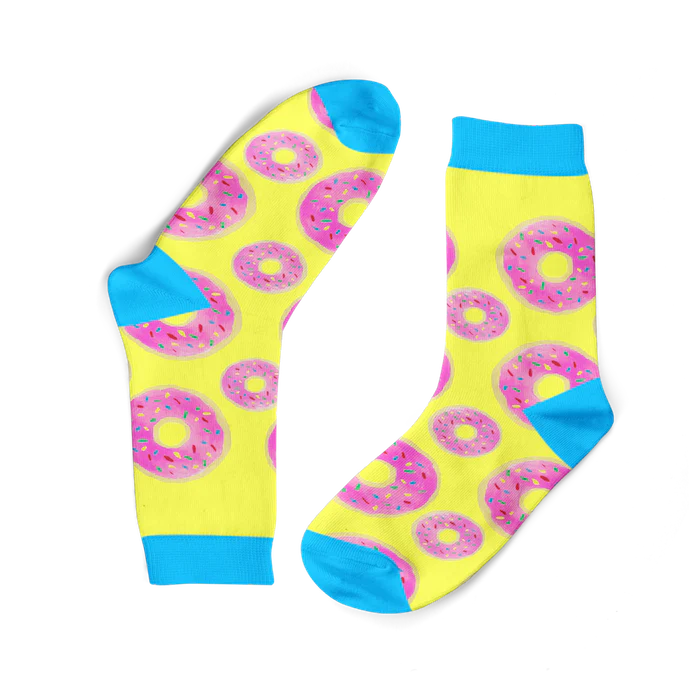Funky Sock Co Bamboo Socks Single Pair, Glazed Donuts - Image 2