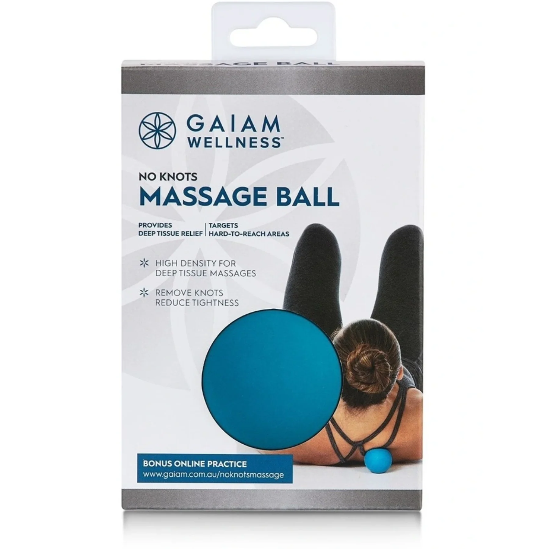 Gaiam Wellness No Knots Massage Ball, Relieve Tensions and Stiffness - Image 2