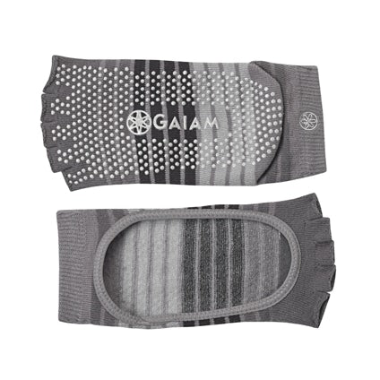 Gaiam Performance Yoga Socks Grippy Mary Jane, Toeless & Small - Medium Size - Image 4