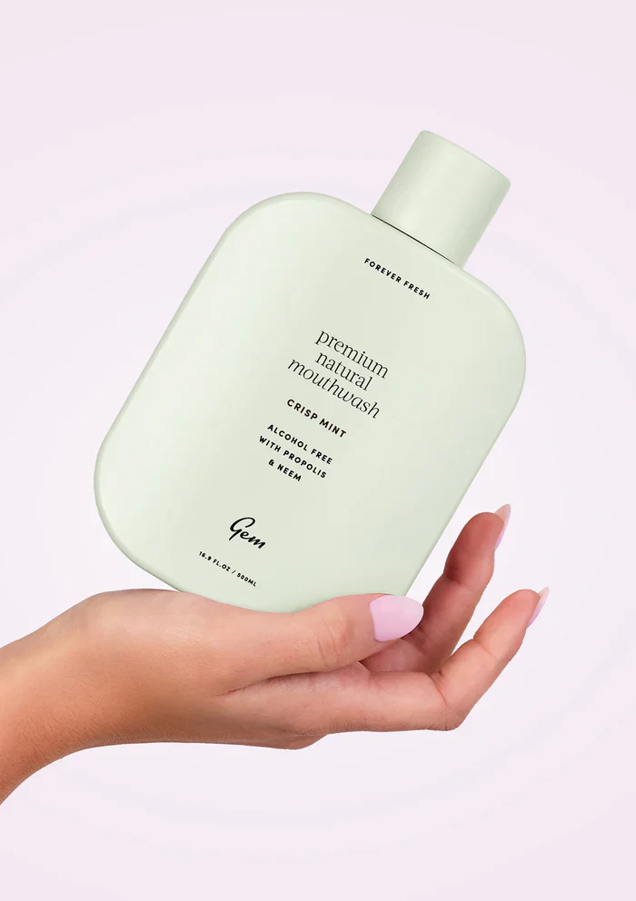 Gem Premium Natural Mouthwash 500mL, Crisp Mint Flavour - Image 3