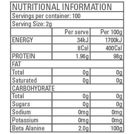 Gen-Tec Nutrition Beta Alanine 200g - Image 2