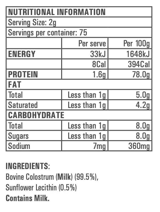 Gen-Tec Nutrition Colostrum 150g - Image 2