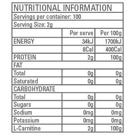 Gen-Tec Nutrition L-Carnitine 200g Or 500g - Image 3