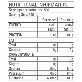 Gen-Tec Nutrition L-Leucine 200g - Image 2