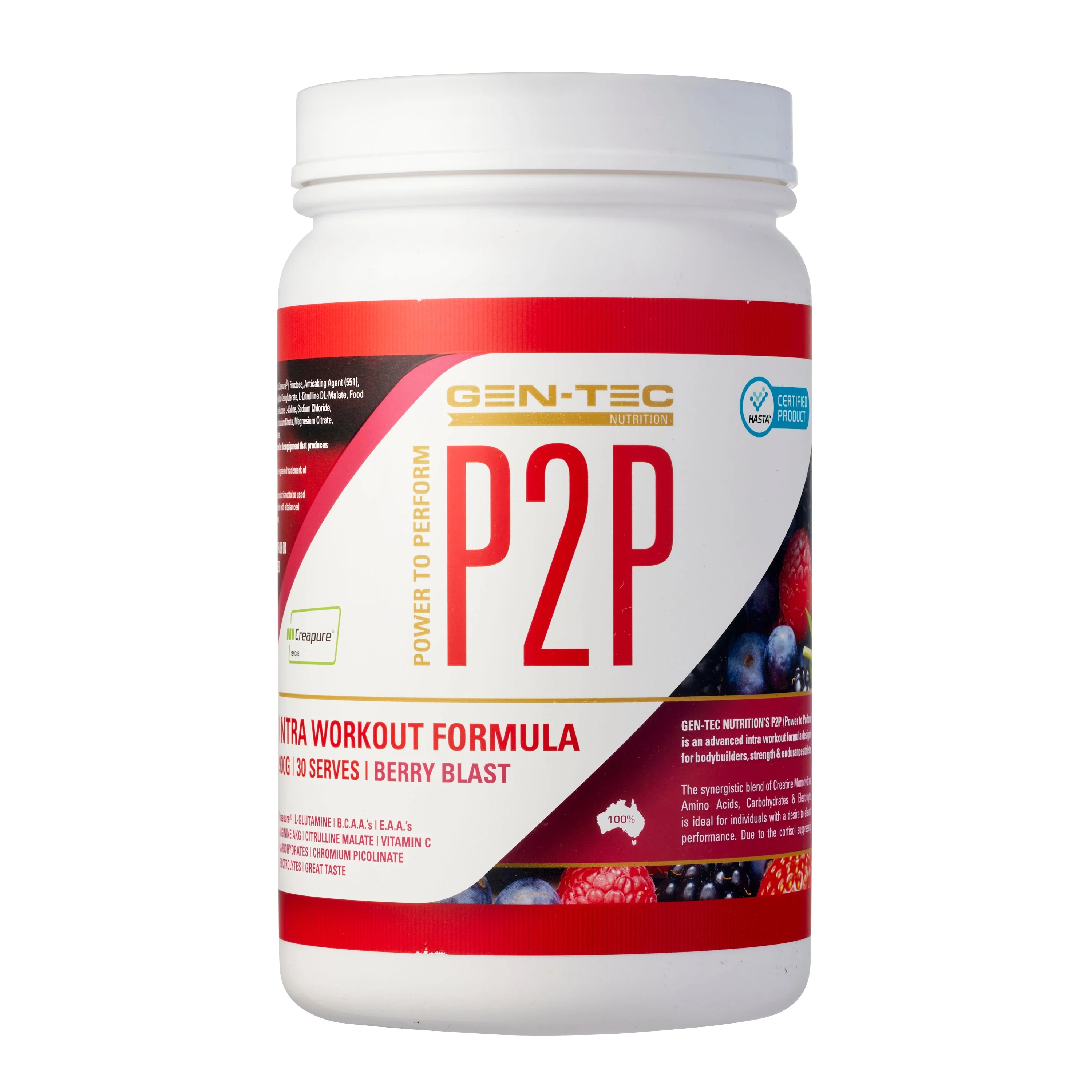 Gen-Tec Nutrition P2P Intra Workout 900g, Berry Blast Flavour