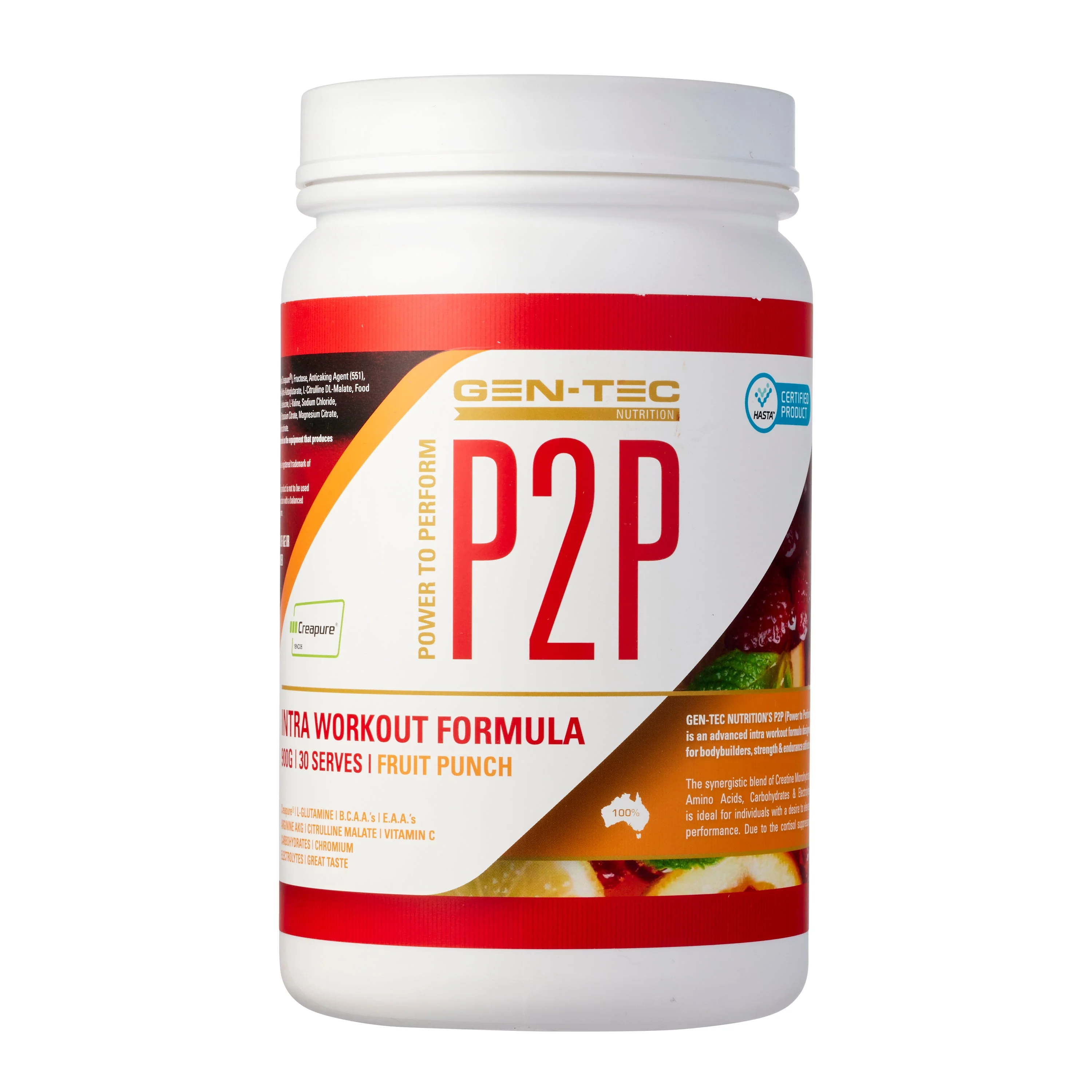 Gen-Tec Nutrition P2P Intra Workout 900g, Fruit Punch Flavour