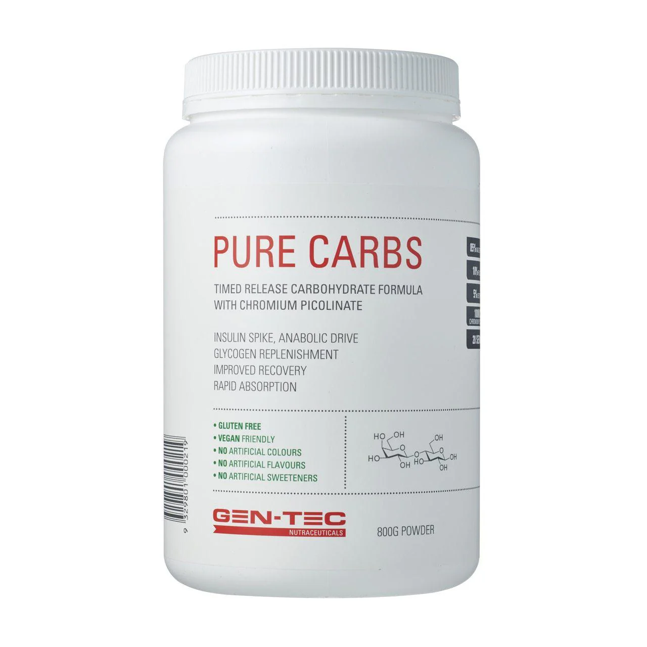 Gen-Tec Nutrition Pure Carbs 800g, 2kg Or 4kg