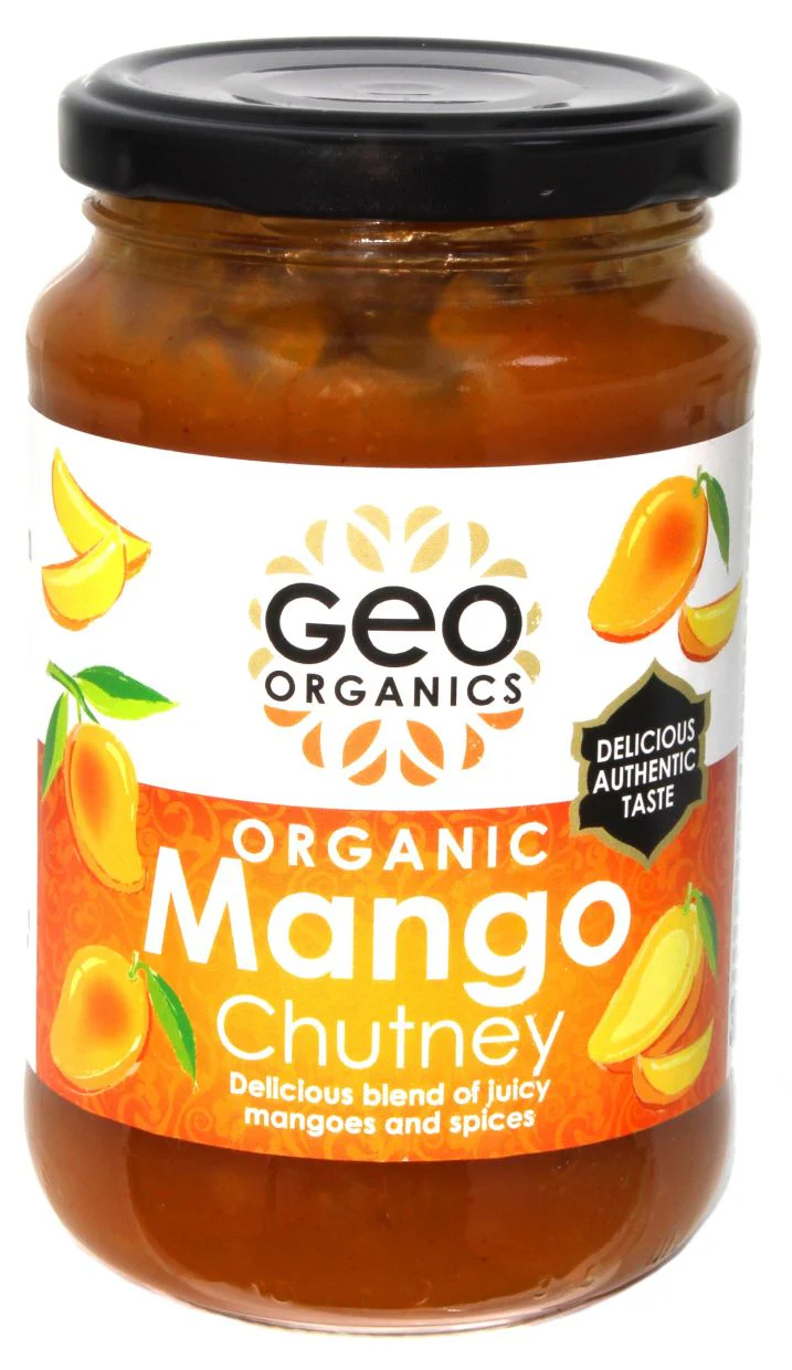 Geo Organics Organic Mango Chutney 370g, A Blend Of Juicy Mangos & Spices