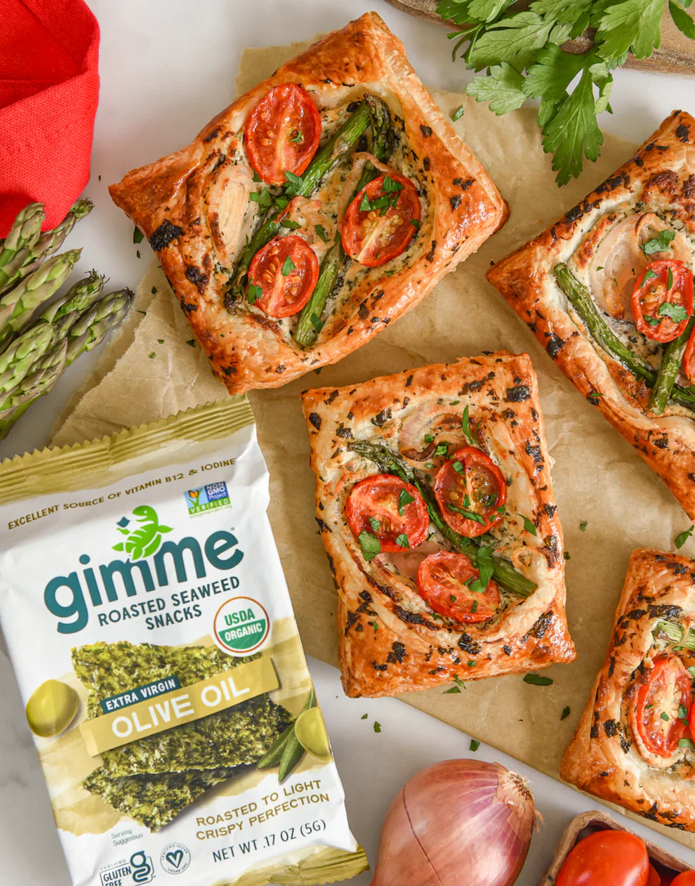 Gimme Organic Roasted Seaweed Snacks 6 Pack {5g Trays}, With Extra Virgin Olive Oil - Image 3