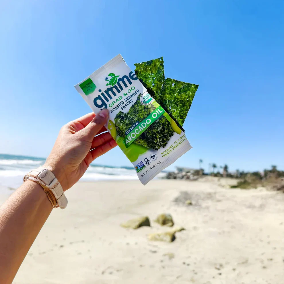 Gimme Organic Roasted Seaweed Snacks 'Grab & Go' 5 Value Pack , Sea Salt & Avocado Oil - Image 2