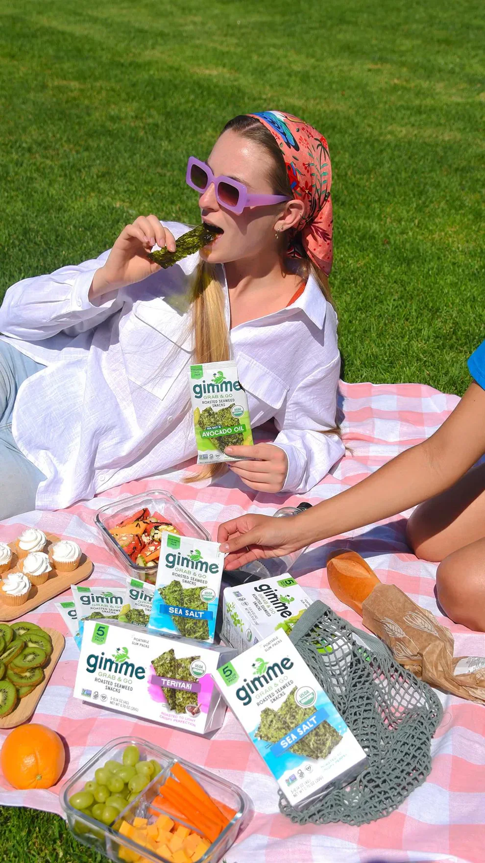 Gimme Organic Roasted Seaweed Snacks 'Grab & Go' 5 Value Pack , Sea Salt & Avocado Oil - Image 4