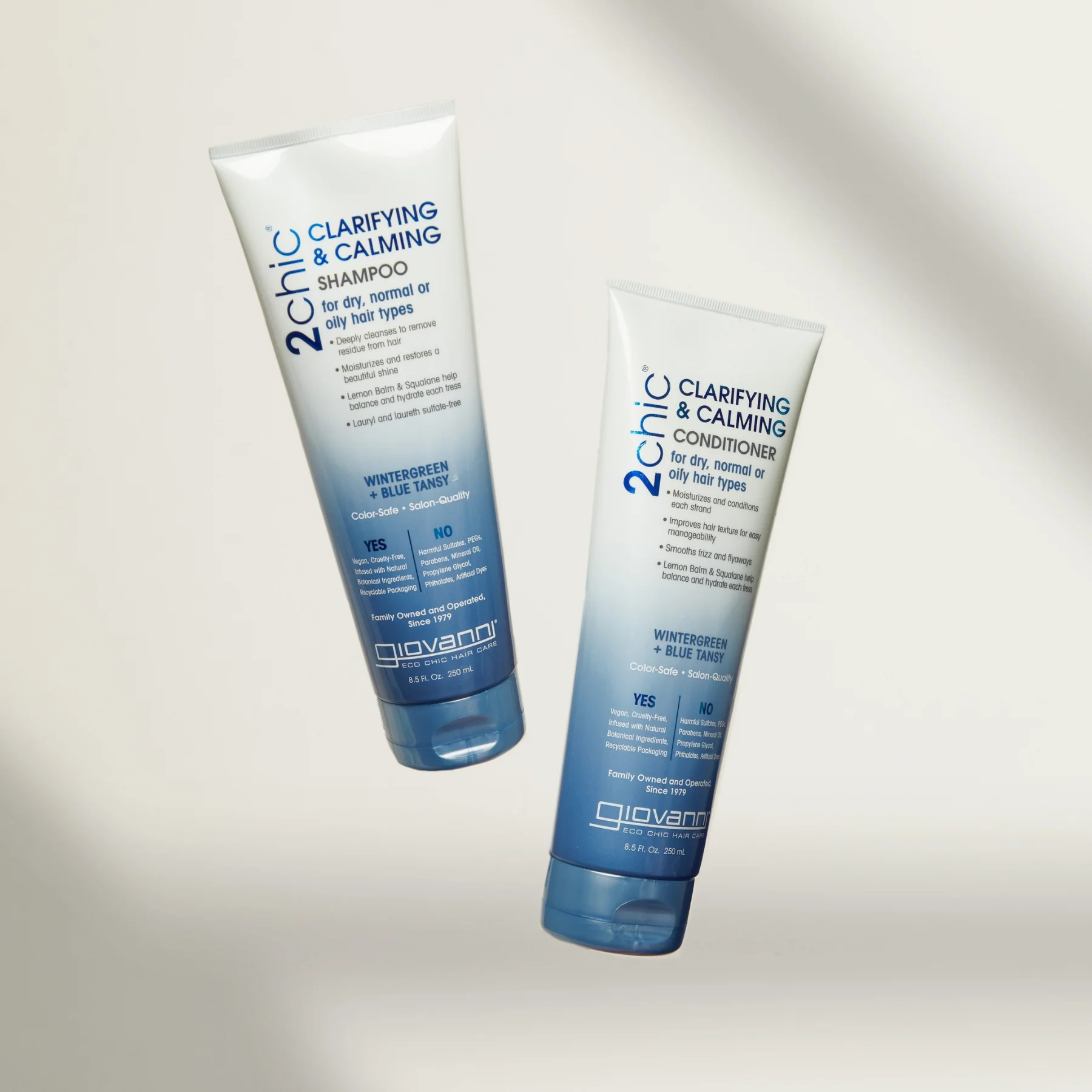 Giovanni 2Chic Clarifying & Calming Conditioner 250mL, Balances Hair for Suppleness & Shine