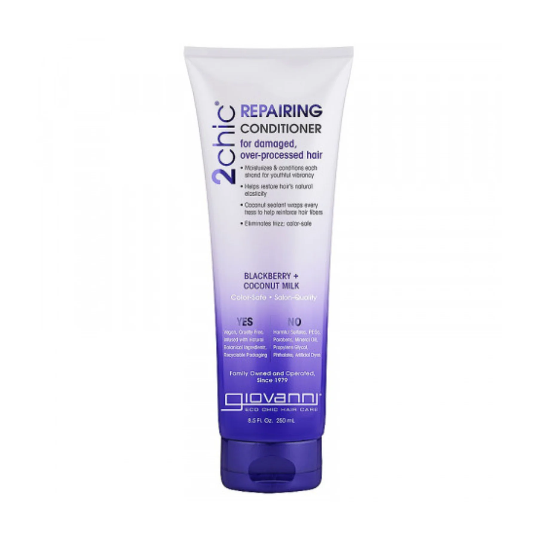 Giovanni 2Chic Repairing Conditioner 250mL, For Damaged, Over-Processed Hair