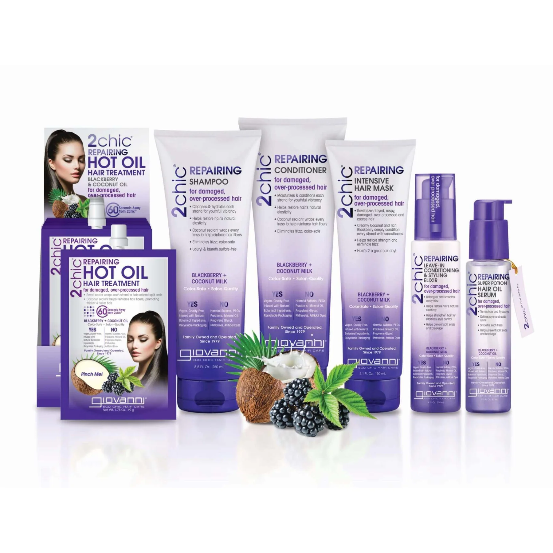 Giovanni 2Chic Repairing Conditioner 250mL, For Damaged, Over-Processed Hair - Image 5