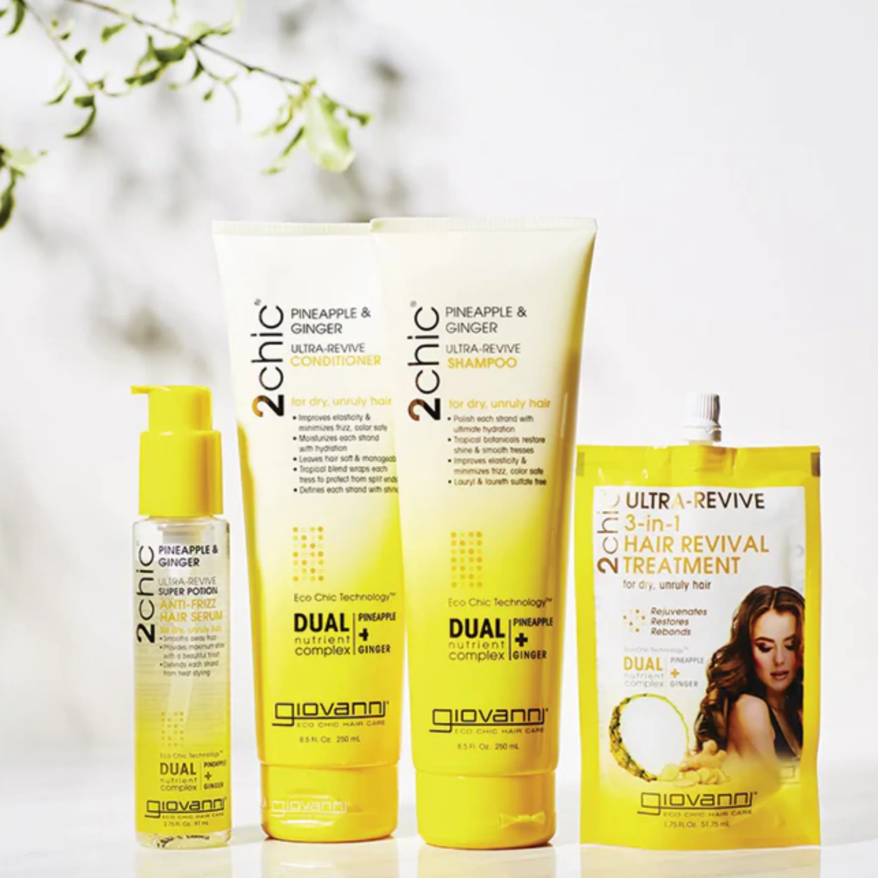 Giovanni 2Chic Ultra-Revive Shampoo 250mL, For Dry & Unruly Hair - Image 3