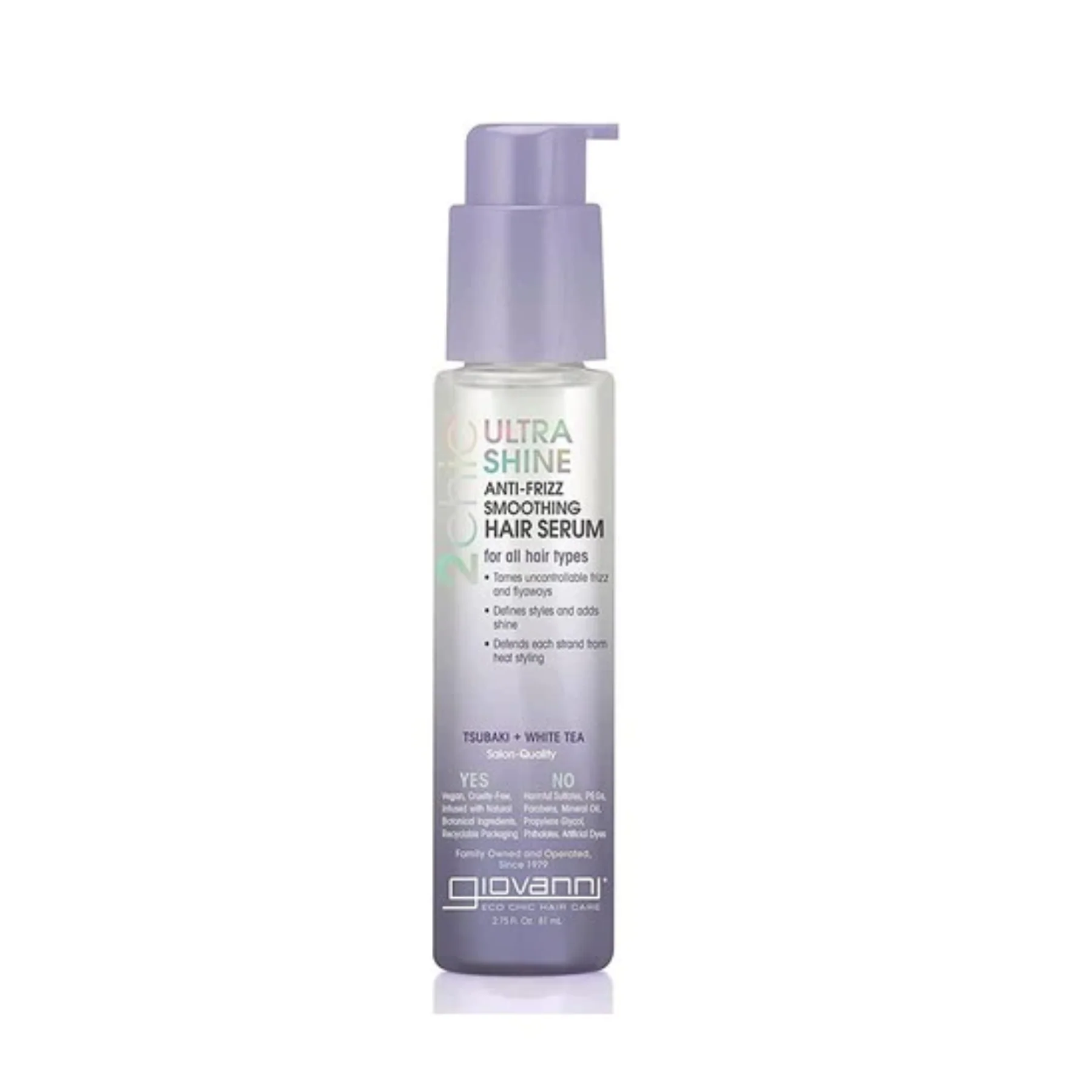 Giovanni 2Chic Ultra Shine Anti-Frizz Smoothing Hair Serum 81mL, Defines Styles & Adds Shine - Image 3