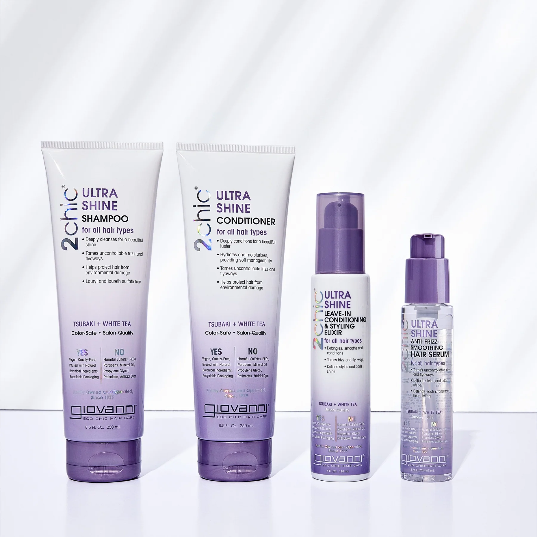 Giovanni 2Chic Ultra Shine Anti-Frizz Smoothing Hair Serum 81mL, Defines Styles & Adds Shine - Image 4