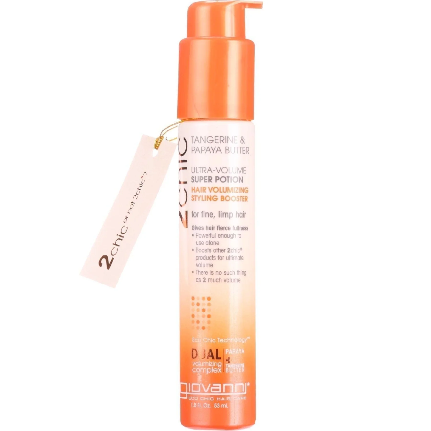 Giovanni 2Chic Ultra Volume Super Potion Hair Volumiser 53mL, For Fine & Limp Hair
