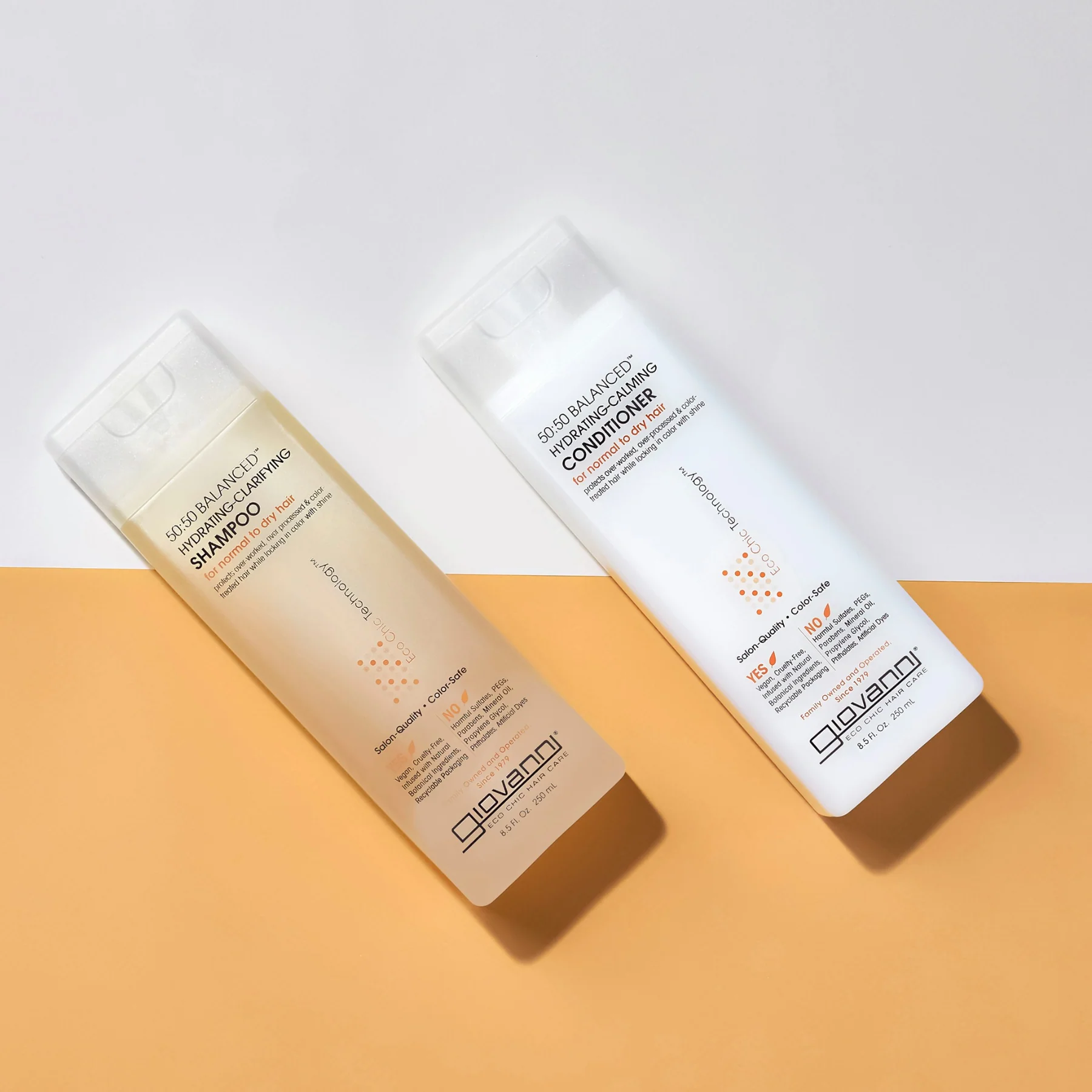 Giovanni 50:50 Balanced Hydrating-Clarifying Conditioner, For Over-Processed & Environmentally Stressed Hair, 60mL or 250mL