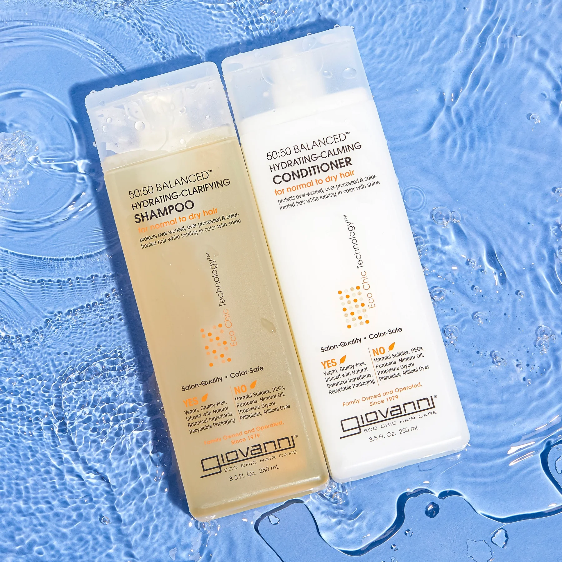 Giovanni 50:50 Balanced Hydrating-Clarifying Conditioner, For Over-Processed & Environmentally Stressed Hair, 60mL or 250mL - Image 3