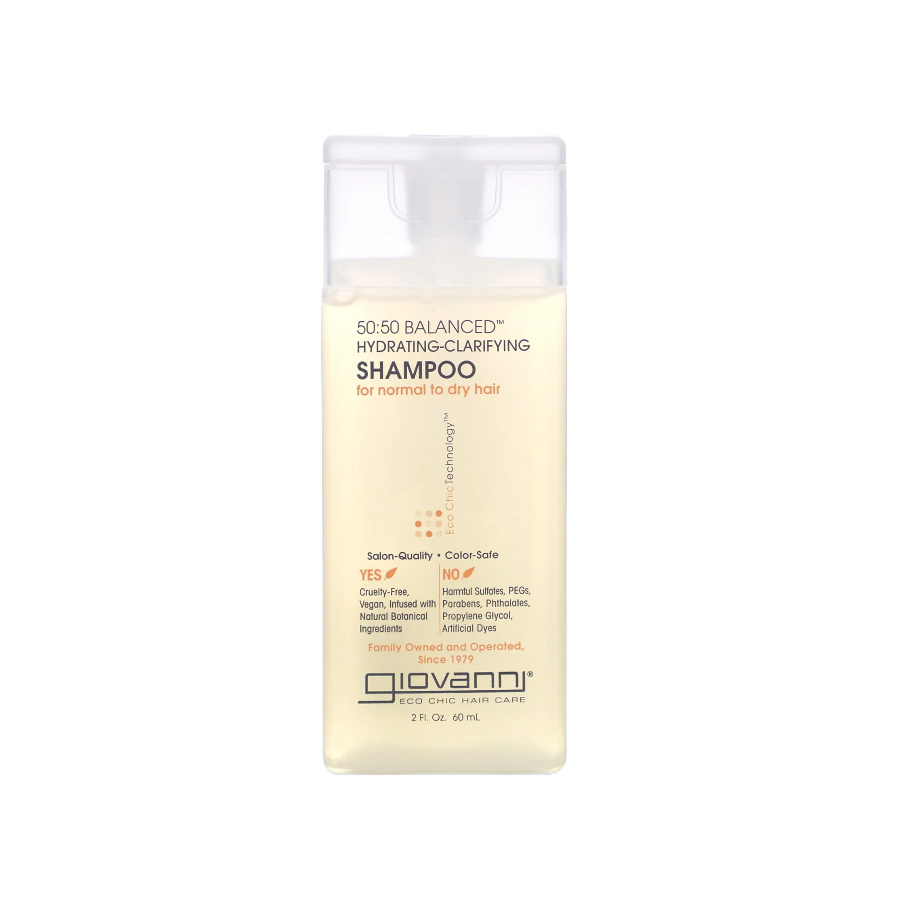 Giovanni 50:50 Balanced Hydrating-Clarifying Shampoo, For Over-Processed & Environmentally Stressed Hair, 60mL or 250mL - Image 4