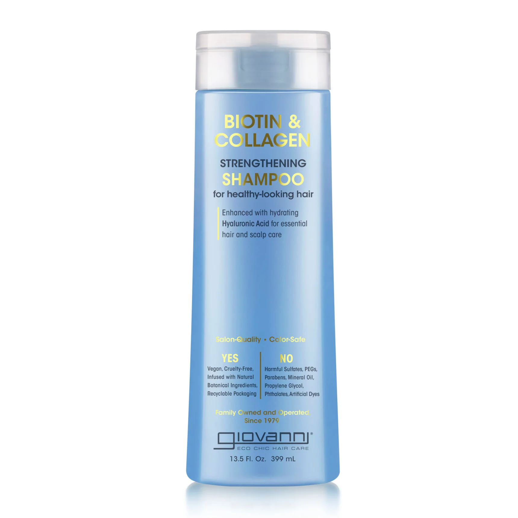 Giovanni Biotin & Collagen Strengthening Shampoo 399mL, For Thick & Smooth Hair