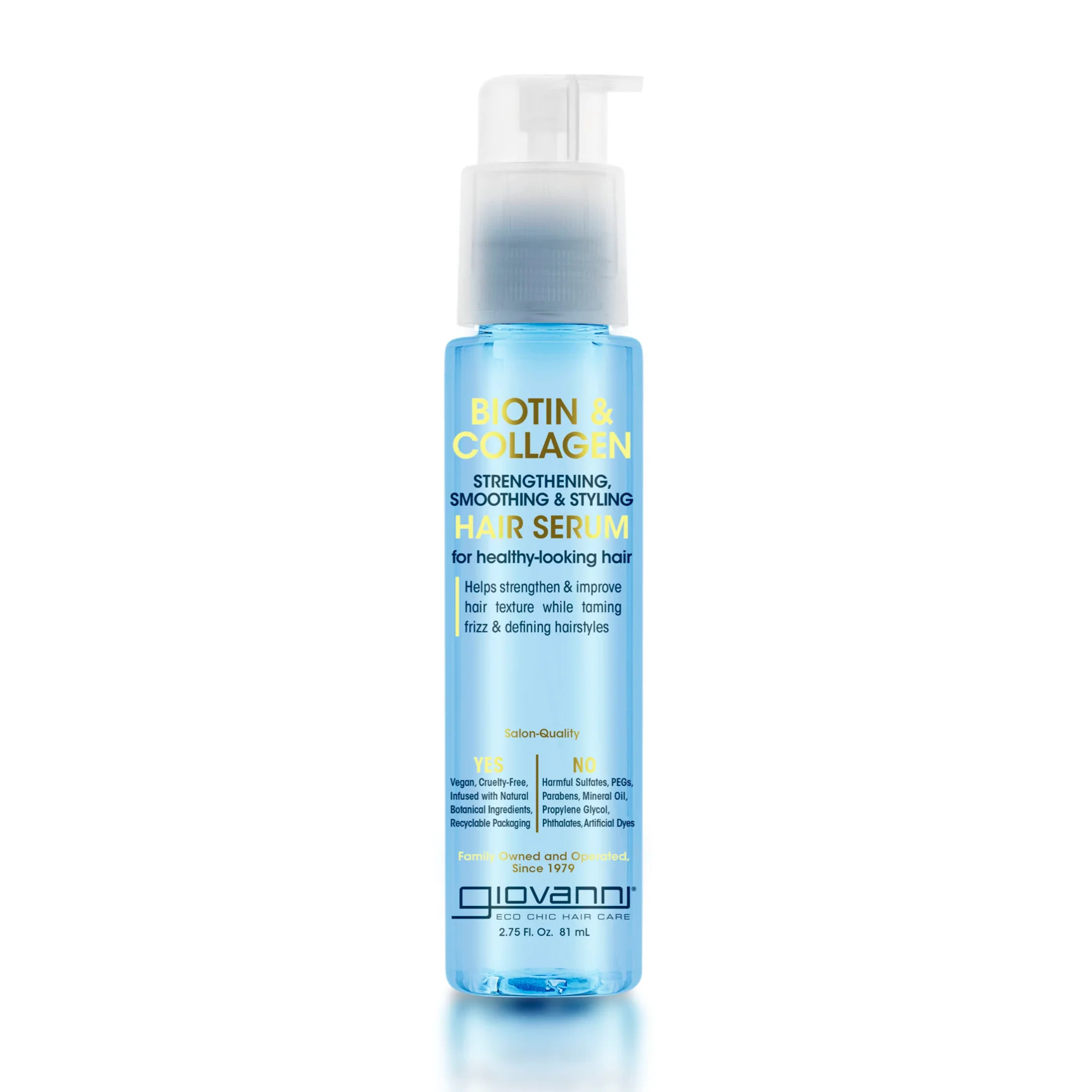 Giovanni Biotin & Collagen Strengthening Smoothing & Styling Hair Serum 81mL, For Incredible Texture