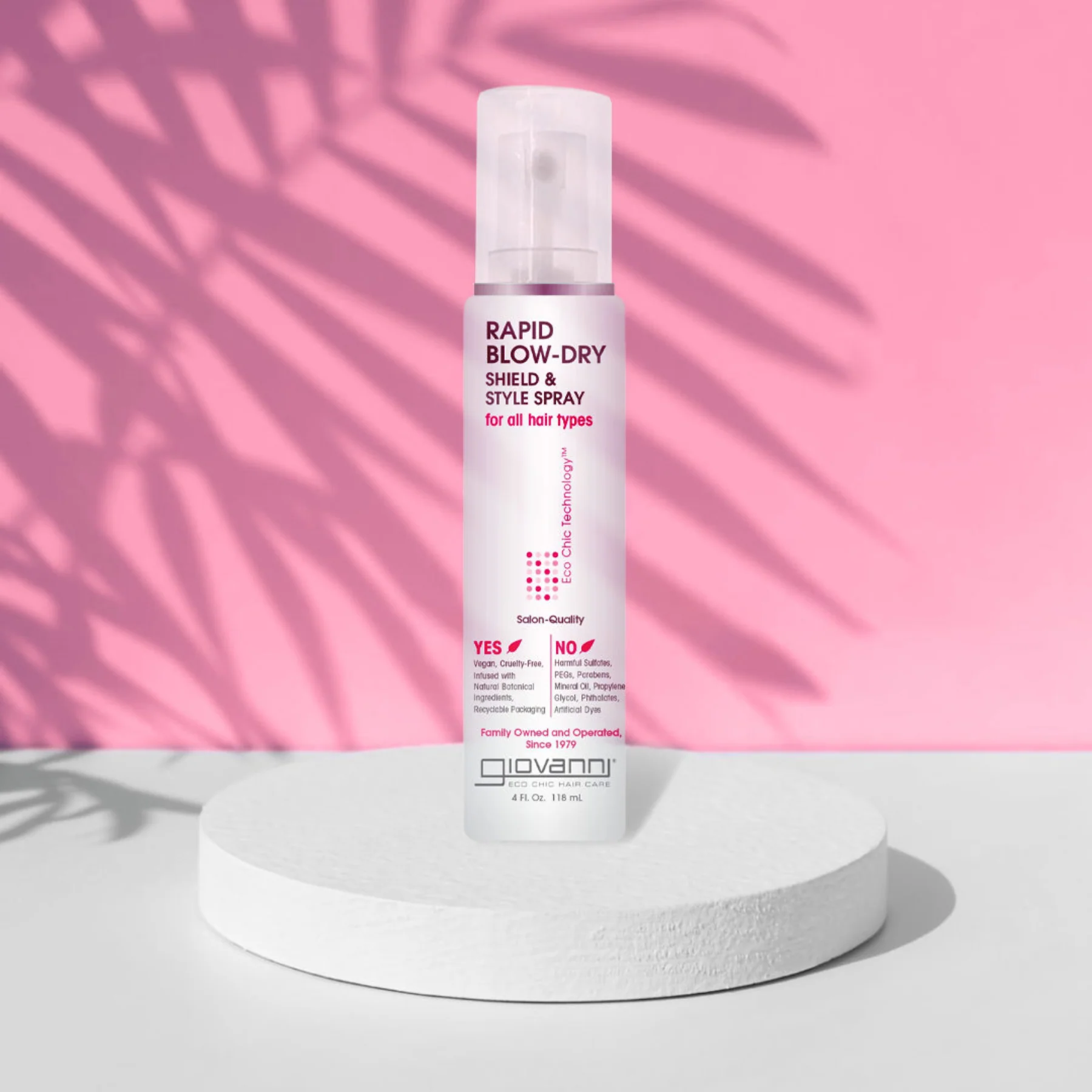 Giovanni Rapid Blow-Dry Hair Shield & Style Spray 118mL, Heat Protection For Salon Quality Hair Styling - Image 2