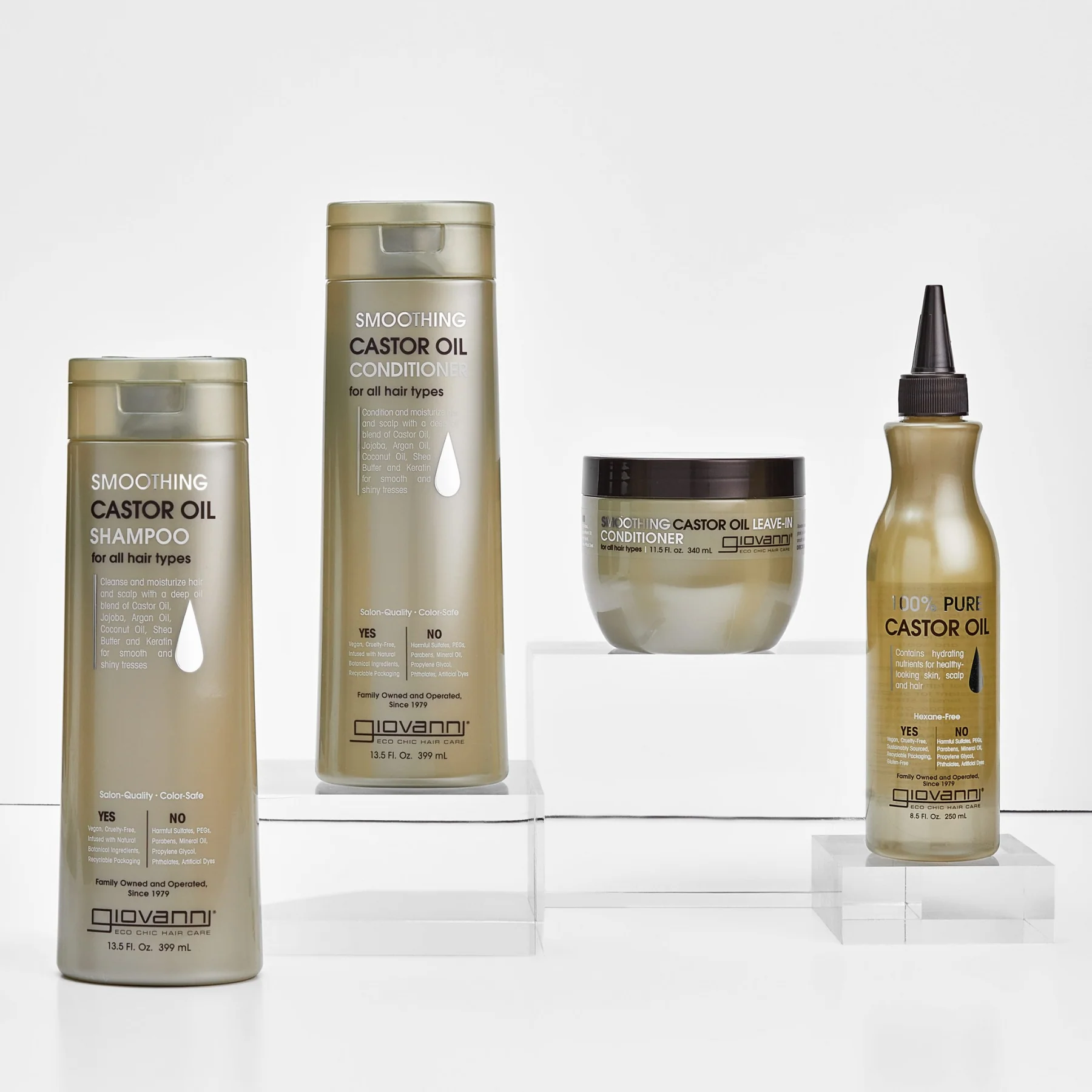 Giovanni Smoothing Castor Oil Leave-In Conditioner 340mL, For All Hair Types - Image 3
