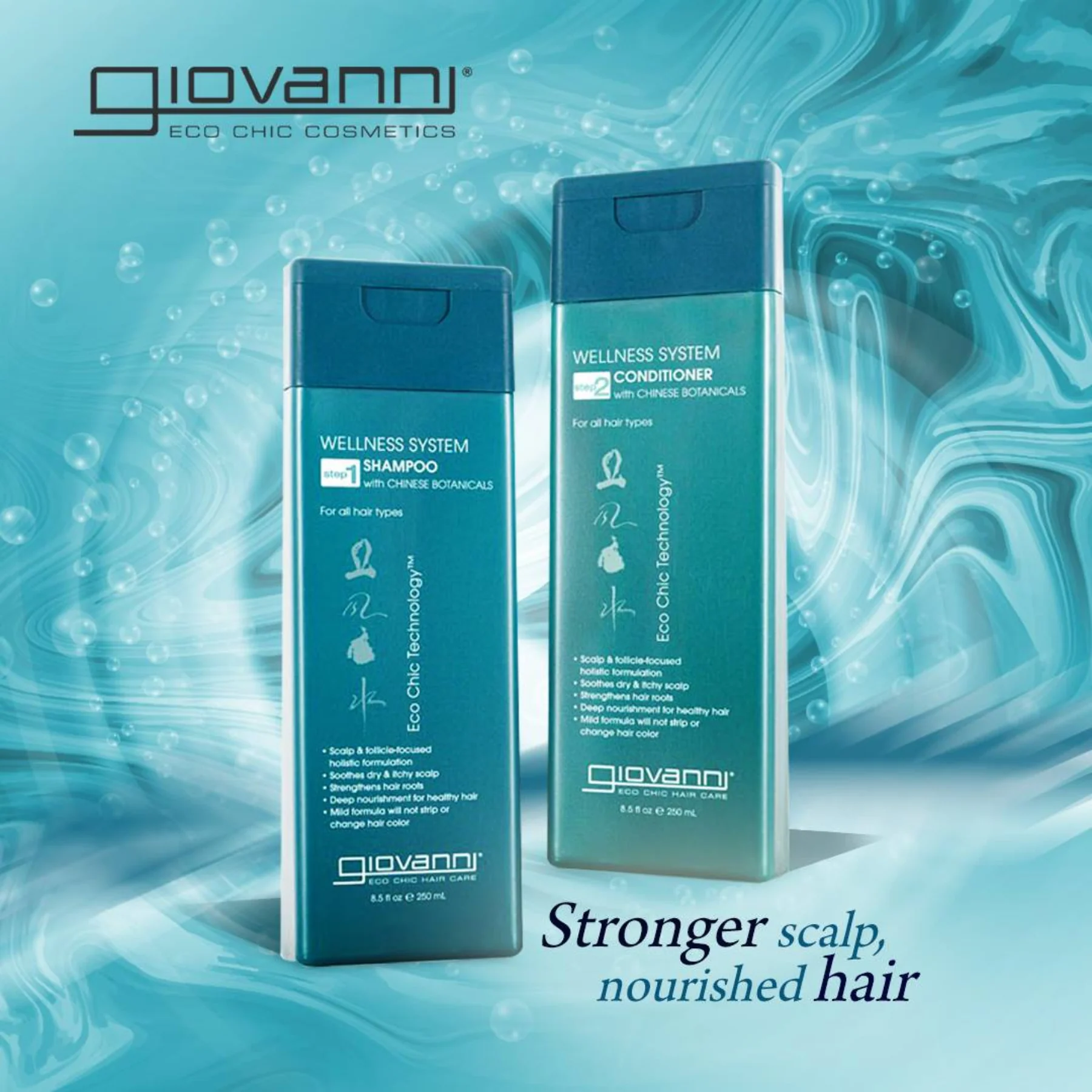 Giovanni Wellness System with Chinese Botanicals Shampoo 250mL, Deep Nourishment For Healthy Hair - Image 3