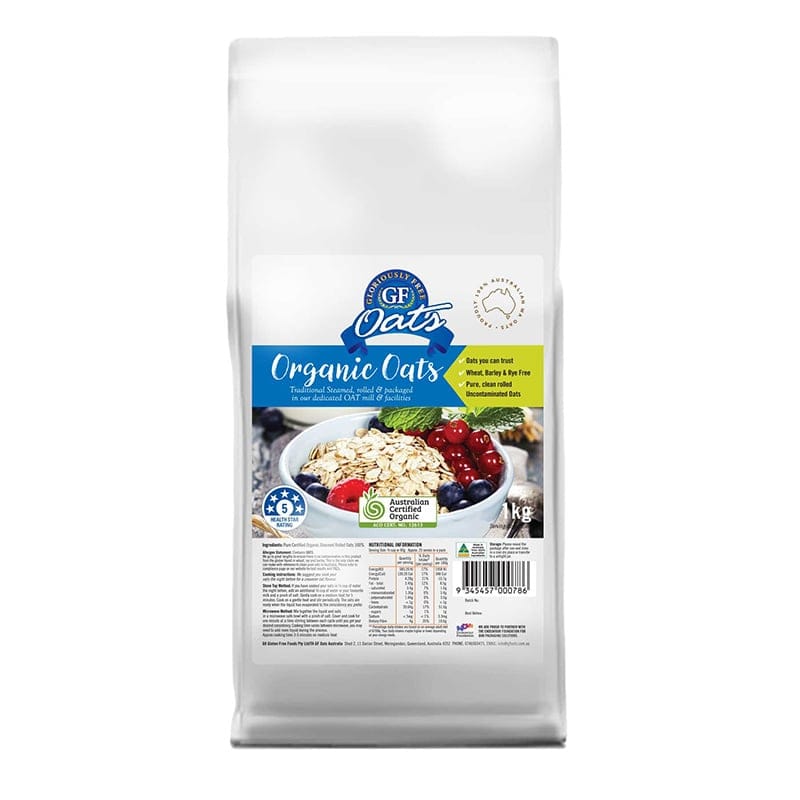 Gloriously Free Uncontaminated Organic Aussie Oats 500g, 1kg Or 2kg, {Wheat, Rye & Barley Free} - Image 2
