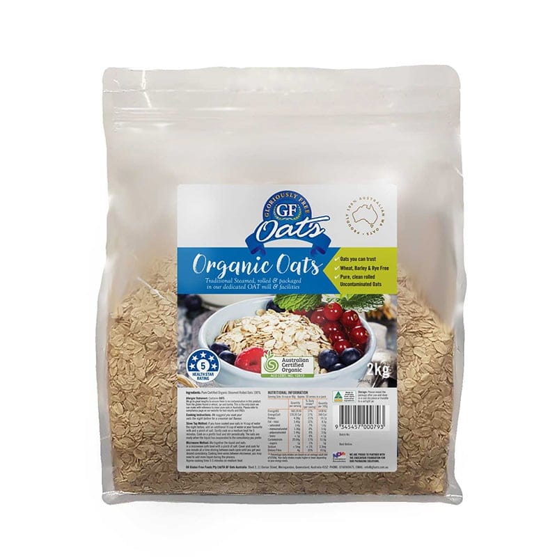 Gloriously Free Uncontaminated Organic Aussie Oats 500g, 1kg Or 2kg, {Wheat, Rye & Barley Free} - Image 3