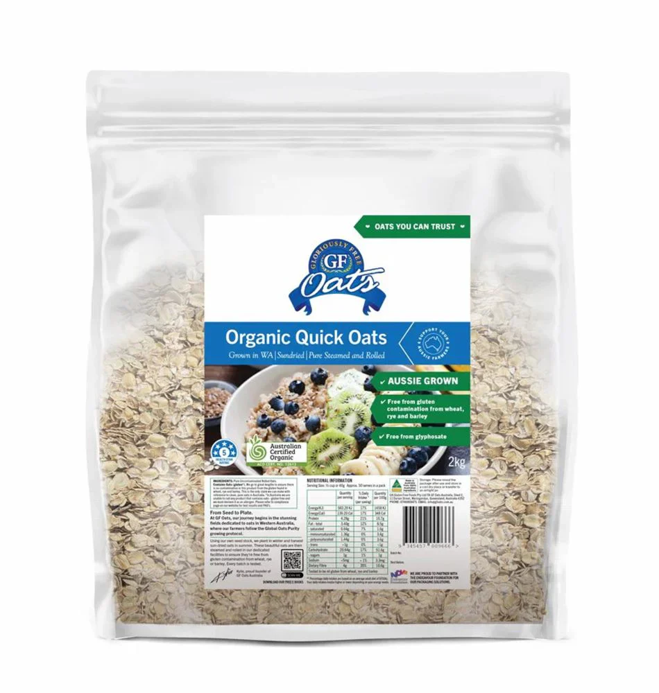 Gloriously Free Uncontaminated Organic Quick Oats 1kg Or 2kg, {Wheat, Rye & Barley Free} - Image 2