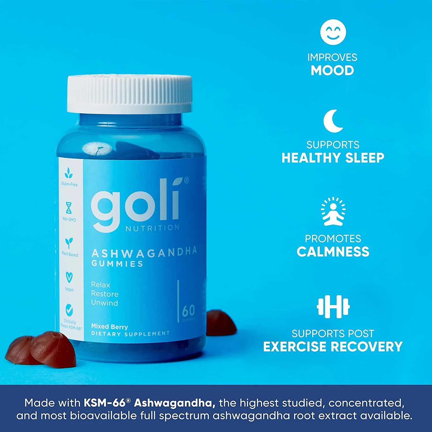 Goli Nutrition Gummies 60 Pieces, Ashwagandha - Image 3
