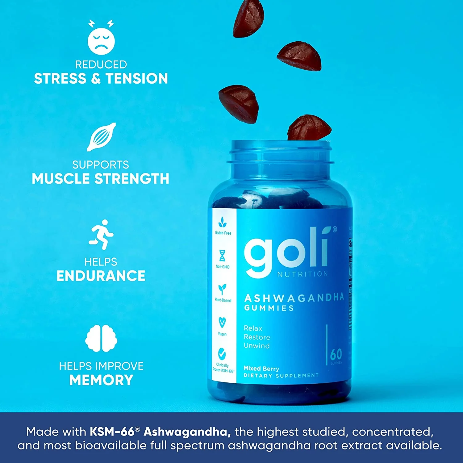 Goli Nutrition Gummies 60 Pieces, Ashwagandha - Image 4