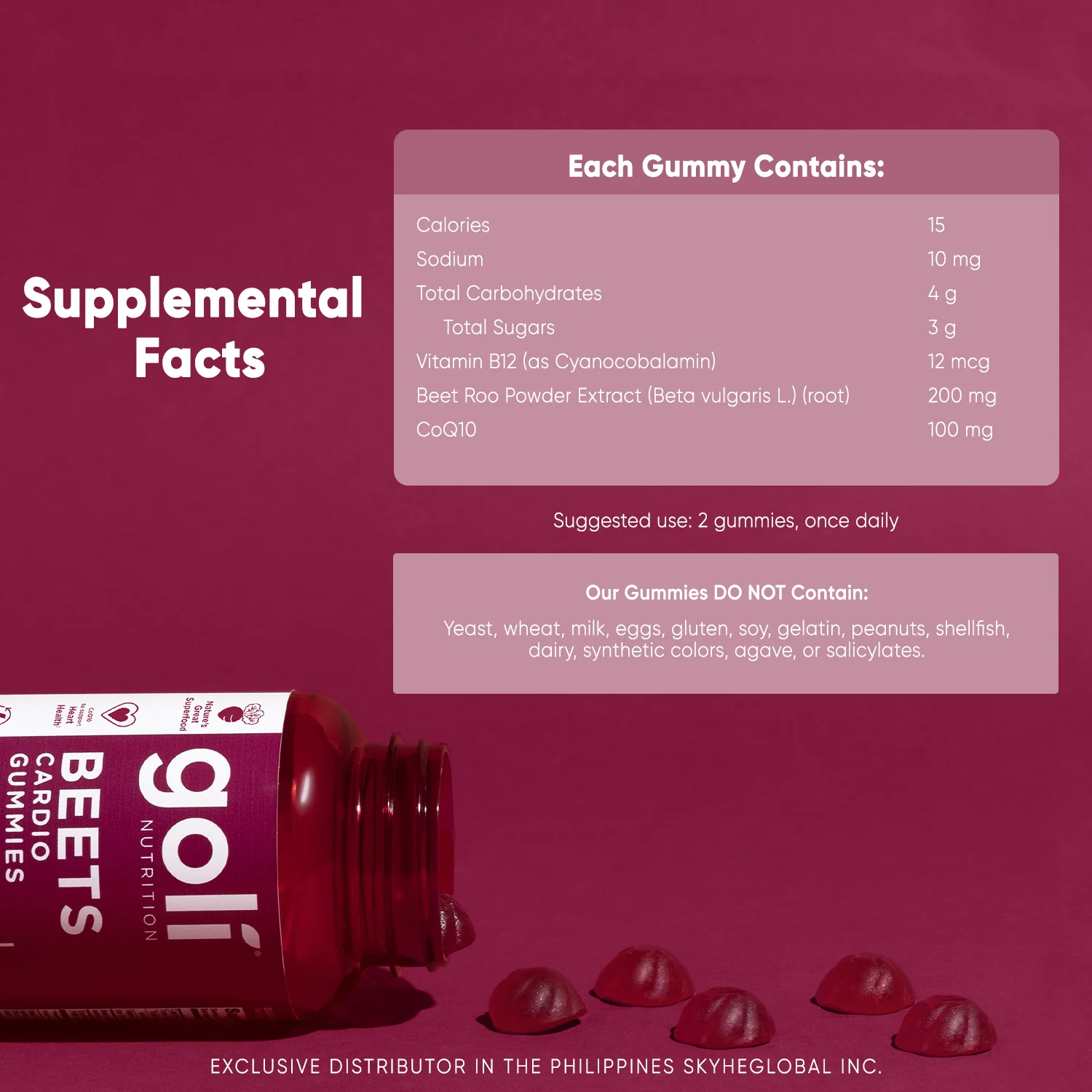 Goli Nutrition Gummies 60 Pieces, Beets - Image 4
