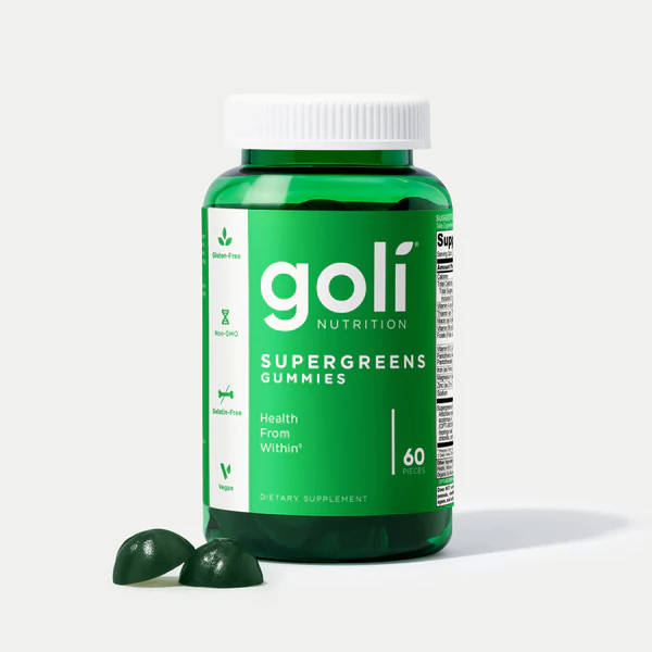 Goli Nutrition Gummies 60 Pieces, Supergreens